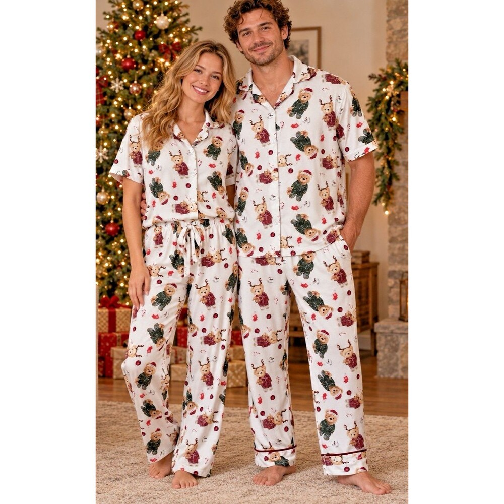 Saint Blanc Colombia His & Hers Matching Christmas Pajamas Set Women S Men M NWO